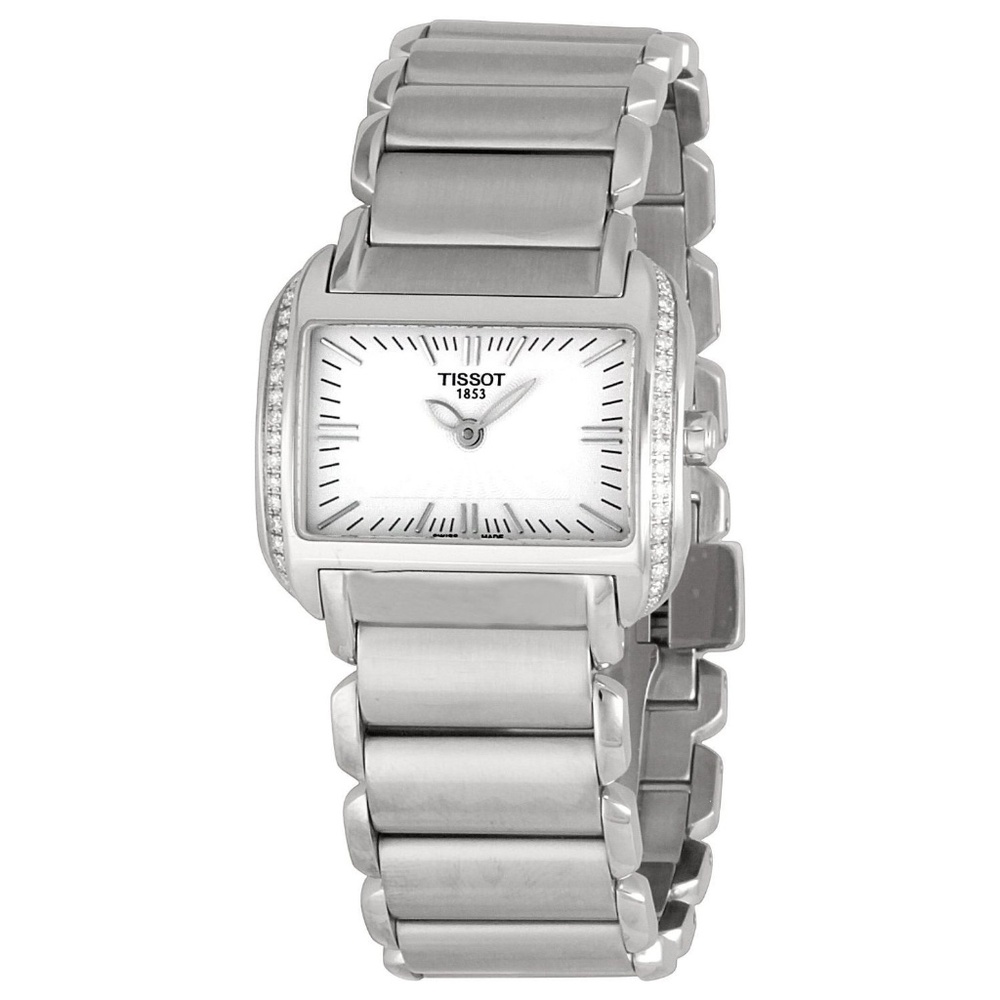 Tissot Ladies Silver Stainless Steel Bracelet Watch with White Dial